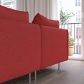 IKEA SÖDERHAMN 4-местный диван с козеткой, Tonerud красный 99514642 995.146.42