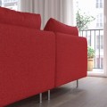 IKEA SÖDERHAMN 4-местный угловой диван, с открытым торцом / Тонеруд красный 29514419 295.144.19