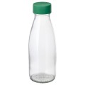 IKEA SPARTANSK Бутылка для воды, стекло прозрачное / зеленый, 0.5 л 60517953 | 605.179.53