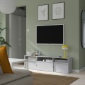 IKEA SPIKSMED Тумба под ТВ, светло-серый, 155x32x44 см 30565511 | 305.655.11