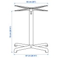 IKEA STENSELE СТЕНСЕЛЕ Подстолье для стола, антрацит, 73 cм 60413026 | 604.130.26