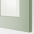 IKEA METOD МЕТОД / MAXIMERA МАКСИМЕРА Навесной шкаф / 2 стеклянные дверцы / 2 ящика, белый / Stensund светло-зеленый, 80x100 см 79486206 794.862.06