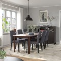 IKEA STRANDTORP / BERGMUND СТРАНДТОРП / БЕРГМУНД Стол и 6 стульев, коричневый / Gunnared серый, 150/205/260 cм 89441057 894.410.57