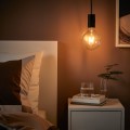 IKEA SUNNEBY / LUNNOM Подвесной светильник с лампочкой, черный / стекло прозрачное 99494451 | 994.944.51
