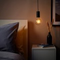 IKEA SUNNEBY / LUNNOM Подвесной светильник с лампочкой, черная сфера / прозрачная 79491199 | 794.911.99