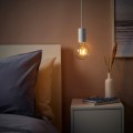 IKEA SUNNEBY / LUNNOM Подвесной светильник с лампочкой, белый / шар прозрачный 89491504 894.915.04