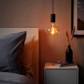 IKEA SUNNEBY СУННЕБЮ / MOLNART Подвесной светильник с лампочкой, черный / в виде эллипса разноцветный 39491356 | 394.913.56