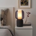 IKEA SYMFONISK СИМФОНИСК Абажур для лампы с динамиком, стекло / черный 90494747 | 904.947.47