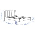 IKEA TÄLLÅSEN Кровать с обивкой и матрасом, 160x200 см 19536916 | 195.369.16