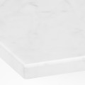 IKEA ÄNGSJÖN / BACKSJÖN Шкаф под умывальник / умывальник / кран, глянцевый белый / имитация белого мрамора, 122x49x71 см 39528562 395.285.62