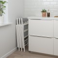 IKEA TERJE ТЕРЬЕ Стул складной, белый / Knisa светло-серый 80456982 804.569.82