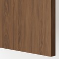 IKEA METOD Навесной шкаф с полкой / дверью, белый / Имитация коричневого ореха, 60x60 см 99519512 | 995.195.12
