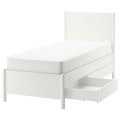 IKEA TONSTAD каркас кровати с ящиками, кремовый / Лейрсунд, 90x200 см 99496624 994.966.24