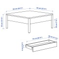 IKEA TONSTAD Журнальный стол, дубовый шпон, 84x82 см 10489311 104.893.11
