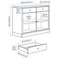 IKEA TONSTAD Сервант, дубовый шпон, 121x47x90 см 20489297 | 204.892.97