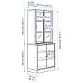 IKEA TONSTAD Комбинация с раздвижными дверьми, дубовый шпон/бесцветное стекло, 82x201 см 39515055 395.150.55