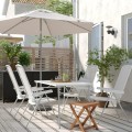 IKEA TORPARÖ ТОРПАРЁ Кресло с регулируемой спинкой, сад, белый / серый 20537854 205.378.54