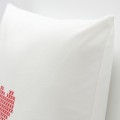 IKEA TOSSDAN Наволочка, белое сердце, 50x50 см 20561844 205.618.44