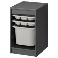 IKEA TROFAST ТРУФАСТ Комбинация для хранения с контейнером / лотками, серый / серый 39516106 | 395.161.06