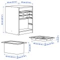 IKEA TROFAST ТРУФАСТ Комбинация для хранения с контейнером / лотками, светлая беленая сосна / серый 49523535 | 495.235.35