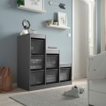 IKEA TROFAST Комбинация для хранения + контейнеры, серый / темно-серый, 99x44x94 см 99526857 | 995.268.57