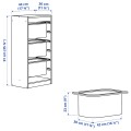 IKEA TROFAST ТРУФАСТ Комбинация для хранения + контейнеры, светлая беленая сосна / бирюзовый, 44x30x91 см 79329693 793.296.93