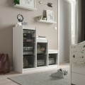 IKEA TROFAST Комбинация для хранения с контейнерами / подносом, белый серый / темно-серый, 99x44x94 см 29533267 295.332.67