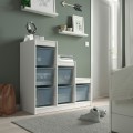 IKEA TROFAST ТРУФАСТ Комбинация для хранения + контейнеры, белый / серо-синий, 99x44x94 см 09480868 094.808.68