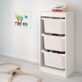 IKEA TROFAST Комбинация для хранения + контейнеры, белый / белый розовый, 46x30x94 см 39533200 395.332.00
