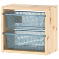 IKEA TROFAST ТРУФАСТ Настенный шкаф, светлая беленая сосна / серо-голубой 49525596 | 495.255.96