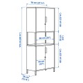 IKEA TROTTEN ТРОТТЕН Шкаф / дверь, антрацит, 70x35x173 см 40474836 | 404.748.36