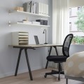 IKEA TROTTEN ТРОТТЕН Письменный стол, бежевый / антрацит, 140x80 cм 89429550 894.295.50