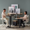 IKEA TROTTEN ТРОТТЕН Письменный стол с регулировкой высоты, бежевый / антрацит, 160x80 см 19429596 194.295.96