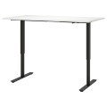 IKEA TROTTEN ТРОТТЕН Письменный стол с регулировкой высоты, белый / антрацит, 160x80 см 59429599 594.295.99