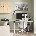 IKEA TROTTEN / MATCHSPEL Письменный стол и стул, бежевый / белый светло-серый 69537697 695.376.97