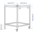 IKEA TROTTEN ТРОТТЕН Подстолье для столешницы, антрацит, 80x80x100 cм 40487184 | 404.871.84