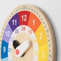 IKEA UNDERHÅLLA УНДЕРХОЛЛА Обучающие деревянные часы, разноцветный, 25 см 80506680 805.066.80