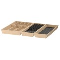 IKEA UPPDATERA УППДАТЕРА Лоток для столовых приборов / подставка для ножей / специй, светлый бамбук, 72x50 см 09501050 | 095.010.50
