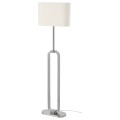 IKEA UPPVIND УППВИНД Светильник напольный, никелированный / белый, 150 см 20437821 | 204.378.21