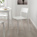 IKEA VANGSTA ВАНГСТА / JANINGE ЯН-ИНГЕ Стол и 6 стульев, белый / белый, 120/180 см 09483032 094.830.32