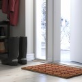 IKEA VATTENTORN Придверный коврик для дома, натуральный/красный, 40x60 см 10555283 105.552.83