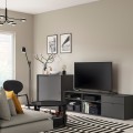 IKEA VIHALS Комбинация для хранения / под ТВ, темно-серый, 275x47x90 см 39521155 395.211.55