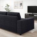 IKEA VIMLE ВИМЛЕ 4-местный угловой диван, с широкими подлокотниками / Saxemara черно-синий 89401787 | 894.017.87