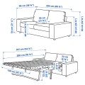 IKEA VIMLE 2-местный диван-кровать, с широкими подлокотниками / Gunnared бежевый 19545204 | 195.452.04