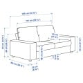 IKEA VIMLE ВИМЛЕ 2-местный диван, с широкими подлокотниками / Gunnared бежевый 69400543 | 694.005.43