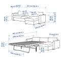 IKEA VIMLE 3-местный диван с козеткой, Hallarp серый 29537072 295.370.72