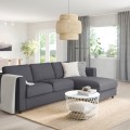 IKEA VIMLE ВИМЛЕ 3-местный диван, с шезлонгом / Gunnared серый 39399112 393.991.12