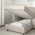 IKEA VIMLE 3-местный диван с козеткой, с широкими подлокотниками / Gunnared бежевый 29545213 | 295.452.13