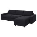 IKEA VIMLE 3-местный диван с козеткой, с широкими подлокотниками / Saxemara черно-синий 29537227 295.372.27