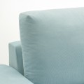 IKEA VIMLE ВИМЛЕ 4-местный угловой диван, с широкими подлокотниками / Saxemara голубой 29401790 | 294.017.90